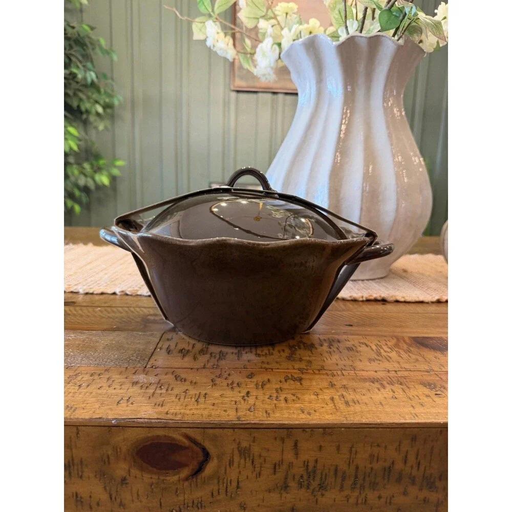 Wavy Edge Soup Terrine Brown - Hearth & Hand with Magnolia RARE